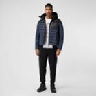Burberry Burberry Diamond Quilted Panel Hooded Puffer Jacket, Size: Xs, Blue