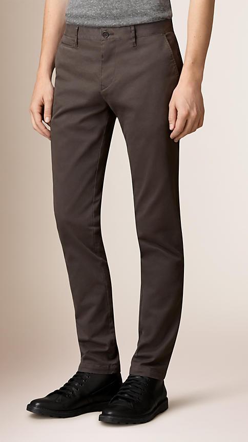 Burberry Brit Slim Fit Stretch-cotton Twill Chinos