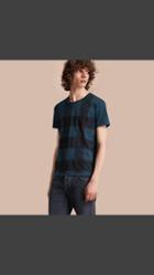 Burberry Textured Check Cotton T-shirt