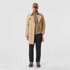 Burberry Burberry The Mid-length Kensington Heritage Trench Coat, Size: 34, Yellow