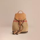 Burberry Burberry Canvas Check Backpack, Beige