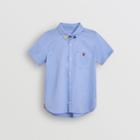 Burberry Burberry Childrens Short-sleeve Button-down Collar Cotton Oxford Shirt, Size: 3y, Blue