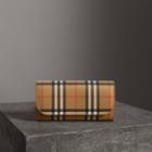 Burberry Burberry Vintage Check And Leather Continental Wallet, Orange