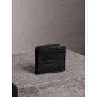 Burberry Burberry Embossed Leather Bifold Wallet, Black