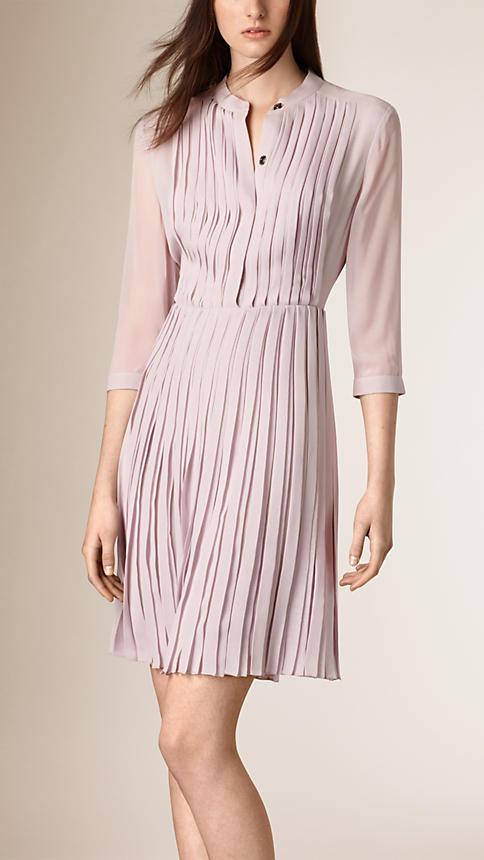 Burberry Pleated Silk Dress