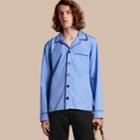 Burberry Burberry Cotton Poplin Pyjama-style Shirt, Blue