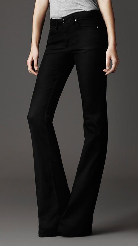 Burberry Harwood Black Rinse Flared Jeans