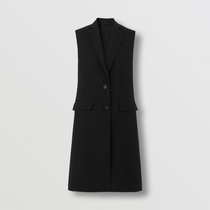 Burberry Burberry Sleeveless Wool Tailored Jacket, Size: 04