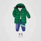 Burberry Burberry Childrens Detachable Hood Down-filled Puffer Coat, Size: 12y, Green