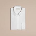 Burberry Burberry Slim Fit Cotton Poplin Shirt, Size: 15.5, White