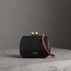 Burberry Burberry Small Leather Frame Bag, Black