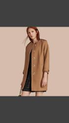 Burberry Technical Wool Cashmere Blend Collarless Coat