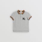 Burberry Burberry Childrens Icon Stripe Detail Cotton Polo Shirt, Size: 8y, Grey
