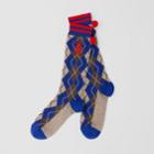 Burberry Burberry Childrens Monogram Motif Argyle Intarsia Cotton Blend Socks, Size: 30-32