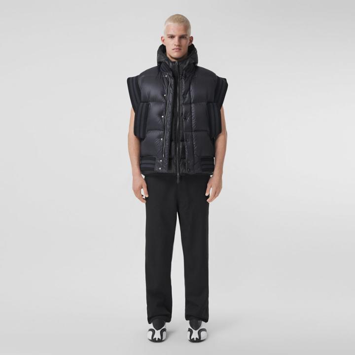 Burberry Burberry Striped Detail Nylon Puffer Gilet