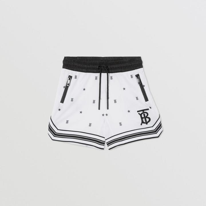 Burberry Burberry Childrens Star And Monogram Motif Jersey Mesh Shorts, Size: 2y, Black