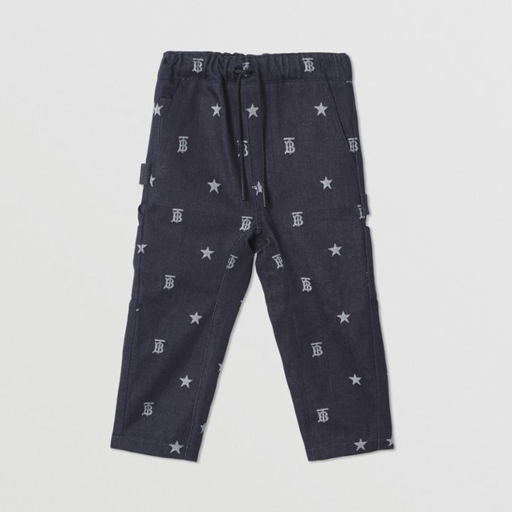 Burberry Burberry Childrens Star And Monogram Motif Japanese Denim Trousers, Size: 10y