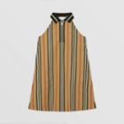 Burberry Burberry Childrens Icon Stripe Cotton Poplin Zip-front Dress, Size: 6y, Beige