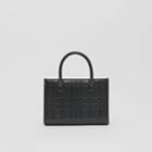 Burberry Burberry Mini Embossed Check Leather Tote