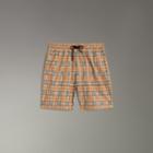 Burberry Burberry Vintage Check Drawcord Swim Shorts, Size: L, Brown