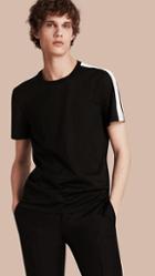 Burberry Shoulder Stripe Cotton T-shirt