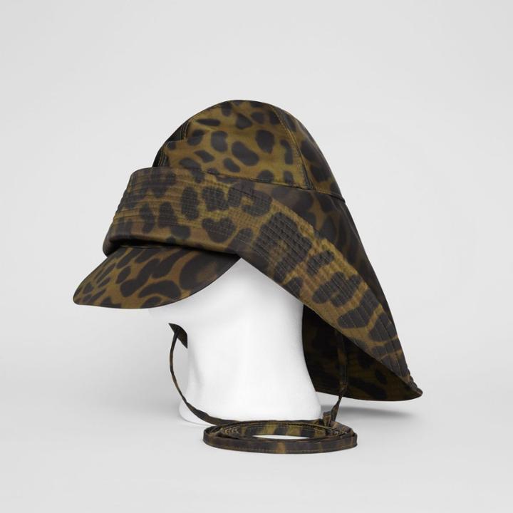 Burberry Burberry Animal Print Rain Hat, Size: M/l, Green