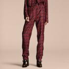 Burberry Geometric Tile Print Silk Twill Pyjama-style Trousers