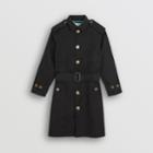 Burberry Burberry Childrens Piping Detail Tropical Gabardine Trench Coat, Size: 10y, Black
