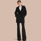 Burberry Burberry Knitted Wool Cashmere Blend Trench Coat, Black