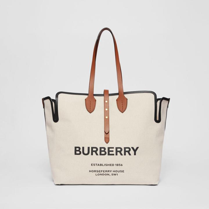 Burberry Burberry The Large Soft Cotton Canvas Belt Bag, Brown