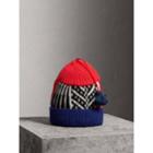 Burberry Burberry Cashmere Wool Blend Patchwork Beanie