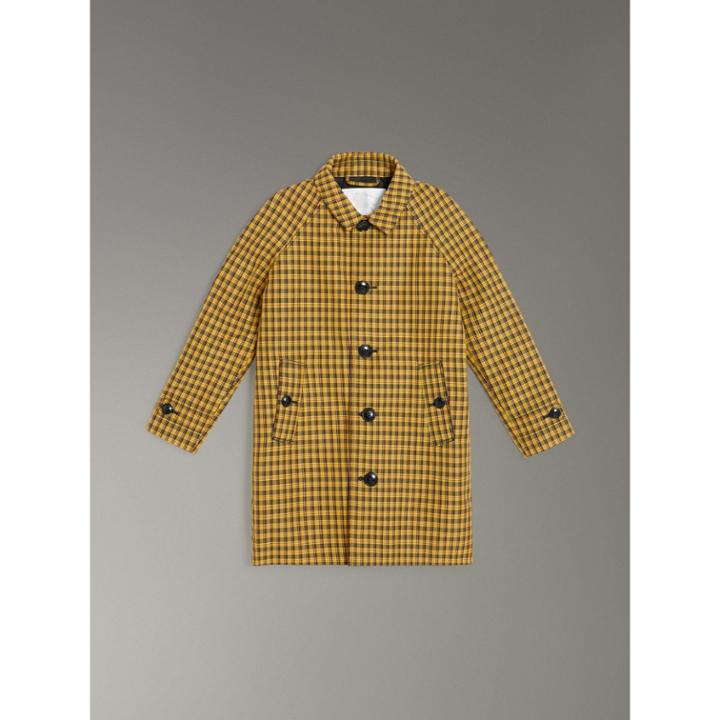 Burberry Burberry Shrunken Check Cotton Blend Car Coat, Size: 10y