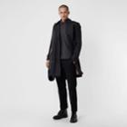Burberry Burberry Cotton Gabardine Trench Coat With Warmer, Size: 34, Black