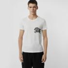 Burberry Burberry Collage Logo Print Cotton T-shirt, White