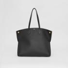 Burberry Burberry Large Grainy Leather Society Tote, Black
