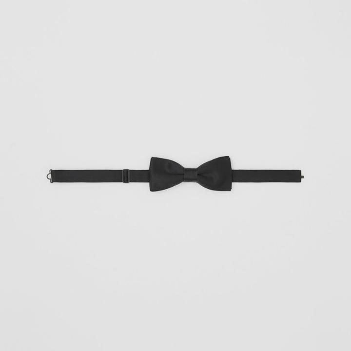 Burberry Burberry Silk Satin Bow Tie, Black