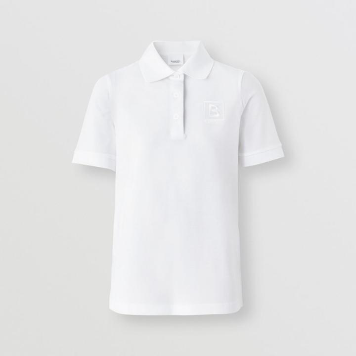 Burberry Burberry Letter Graphic Cotton Piqu Polo Shirt
