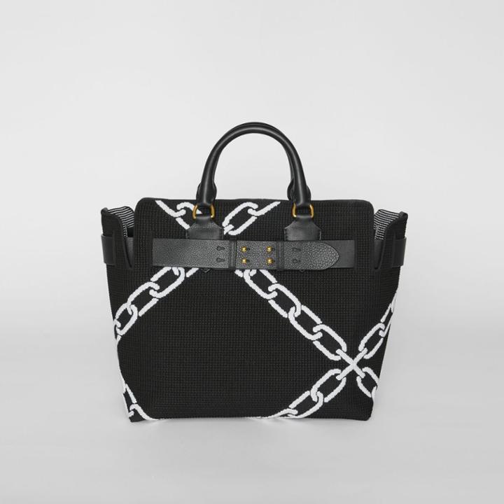 Burberry Burberry The Medium Knitted Link Belt Bag, Black
