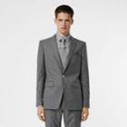 Burberry Burberry English Fit Metal Button Wool Tailored Jacket, Size: 36, Grey