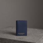 Burberry Burberry Trench Leather Folding Card Case, Blue