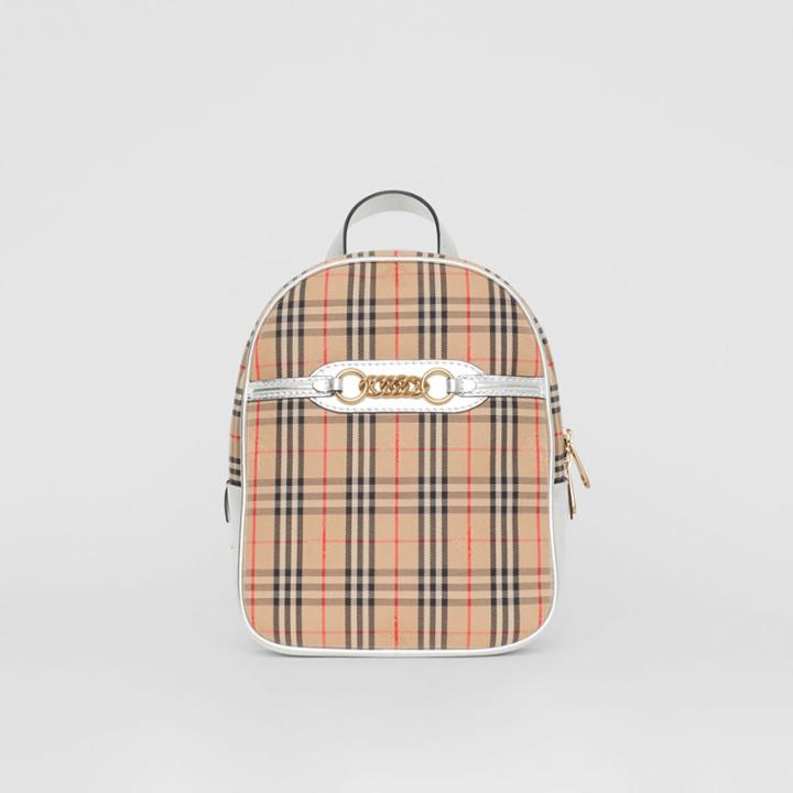Burberry Burberry The 1983 Check Link Backpack, Grey