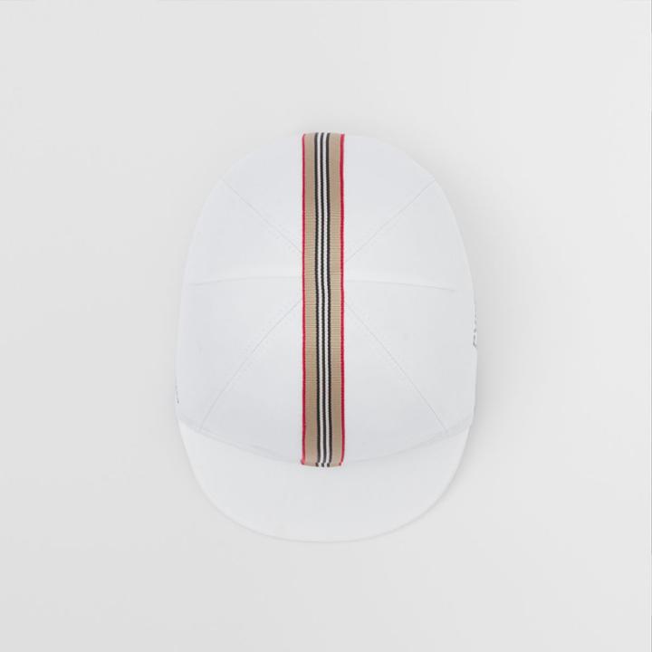 Burberry Burberry Childrens Icon Stripe Trim Coordinates Print Cotton Cap, Size: 4y-6y