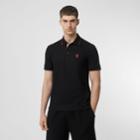 Burberry Burberry Icon Stripe Placket Cotton Piqu Polo Shirt, Size: M, Black