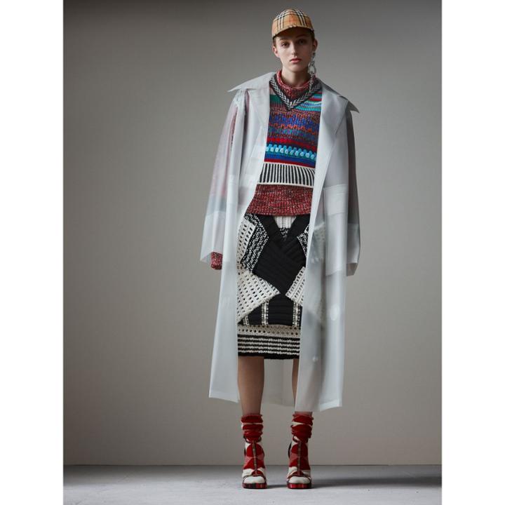 Burberry Burberry Soft-touch Plastic Oversized Car Coat, Size: 04, White