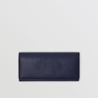 Burberry Burberry Embossed Crest Two-tone Leather Continental Wallet, Blue