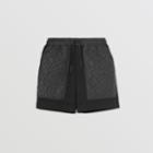 Burberry Burberry Childrens Monogram Quilted Panel Cotton Shorts, Size: 8y, Black
