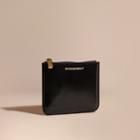 Burberry Burberry Patent London Leather Pouch, Black