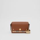 Burberry Burberry Vintage Check And Leather Note Crossbody Bag, Brown