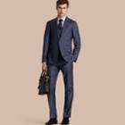 Burberry Burberry Modern Fit Travel Tailoring Sharkskin Wool Three-piece Suit, Size: 56r, Blue