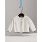 Burberry Burberry Rib Detail Linen Cotton Cardigan, Size: 6m, White